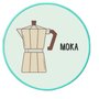 Quadro Decorativo Redondo Café Moka com Moldura Filete Flexível