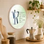 Quadro Decorativo Redondo Cafeteira Italiana Café Para Aqueles que Dormem Pouco Mas Sonham Muito
