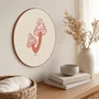 Quadro Decorativo Redondo Cogumelo Boho