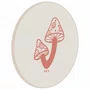 Quadro Decorativo Redondo Cogumelo Boho