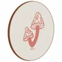 Quadro Decorativo Redondo Cogumelo Boho