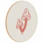 Quadro Decorativo Redondo Cogumelo Boho