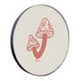 Quadro Decorativo Redondo Cogumelos com Moldura Flexível Metalizada