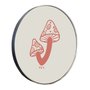 Quadro Decorativo Redondo Cogumelos com Moldura Flexível Metalizada