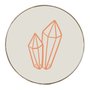 Quadro Decorativo Redondo Diamante com Moldura Flexível Metalizada