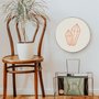 Quadro Decorativo Redondo Diamante com Moldura Flexível Metalizada