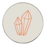 Quadro Decorativo Redondo Diamante com Moldura Flexível Metalizada