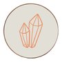 Quadro Decorativo Redondo Diamante com Moldura Flexível Metalizada