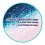 Quadro Decorativo Redondo Frase O Melhor Remédio Para Alma é o Som das Ondas e a Brisa do Mar com Moldura Filete Flexível