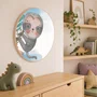 Quadro Decorativo Redondo Infantil Bicho Preguiça