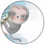 Quadro Decorativo Redondo Infantil Bicho Preguiça