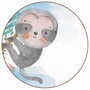 Quadro Decorativo Redondo Infantil Bicho Preguiça