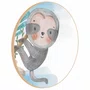 Quadro Decorativo Redondo Infantil Bicho Preguiça