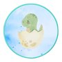 Quadro Decorativo Redondo Infantil Dinossauro Bebê Braquiossauro Fofinho com Moldura Filete Flexível
