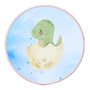 Quadro Decorativo Redondo Infantil Dinossauro Bebê Braquiossauro Fofinho com Moldura Filete Flexível