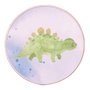 Quadro Decorativo Redondo Infantil Dinossauro Estegossuro Fofinho com Moldura Filete Flexível