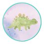 Quadro Decorativo Redondo Infantil Dinossauro Estegossuro Fofinho com Moldura Filete Flexível
