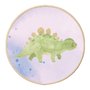 Quadro Decorativo Redondo Infantil Dinossauro Estegossuro Fofinho com Moldura Filete Flexível