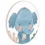 Quadro Decorativo Redondo Infantil Elefante