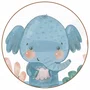 Quadro Decorativo Redondo Infantil Elefante