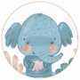 Quadro Decorativo Redondo Infantil Elefante