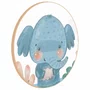 Quadro Decorativo Redondo Infantil Elefante