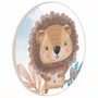 Quadro Decorativo Redondo Infantil Leão