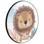 Quadro Decorativo Redondo Infantil Leão