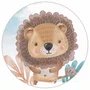 Quadro Decorativo Redondo Infantil Leão