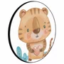 Quadro Decorativo Redondo Infantil Tigre