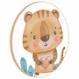 Quadro Decorativo Redondo Infantil Tigre
