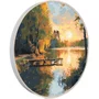 Quadro Decorativo Redondo Píer ao Entardecer de Outono