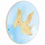Quadro Decorativo Redondo Pterodáctilo Dinossauro Fofinho