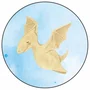 Quadro Decorativo Redondo Pterodáctilo Dinossauro Fofinho