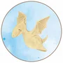 Quadro Decorativo Redondo Pterodáctilo Dinossauro Fofinho