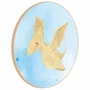 Quadro Decorativo Redondo Pterodáctilo Dinossauro Fofinho