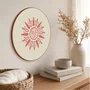 Quadro Decorativo Redondo Sol Boho