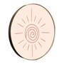 Quadro Decorativo Redondo Sol Minimalista com Moldura Flexível Metalizada