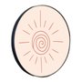 Quadro Decorativo Redondo Sol Minimalista com Moldura Flexível Metalizada