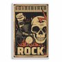 Quadro Decorativo Rock And Roll Crânio
