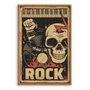 Quadro Decorativo Rock And Roll Crânio