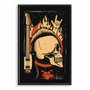 Quadro Decorativo Rock And Roll Crânio E Guitarra