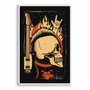 Quadro Decorativo Rock And Roll Crânio E Guitarra