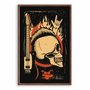 Quadro Decorativo Rock And Roll Crânio E Guitarra