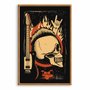 Quadro Decorativo Rock And Roll Crânio E Guitarra