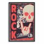 Quadro Decorativo Rock And Roll Crânio E Mão
