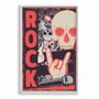 Quadro Decorativo Rock And Roll Crânio E Mão