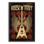Quadro Decorativo Rock And Roll Fest Guitarra Com Asas