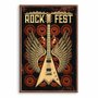 Quadro Decorativo Rock And Roll Fest Guitarra Com Asas