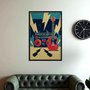 Quadro Decorativo Rock And Roll Guitarra E Rádio Vintage